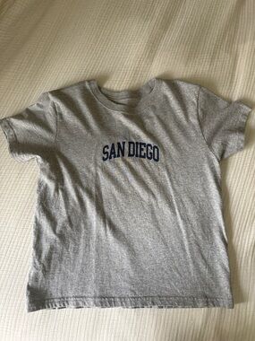 Brandy Melville Gray 'San Diego' Graphic Tee